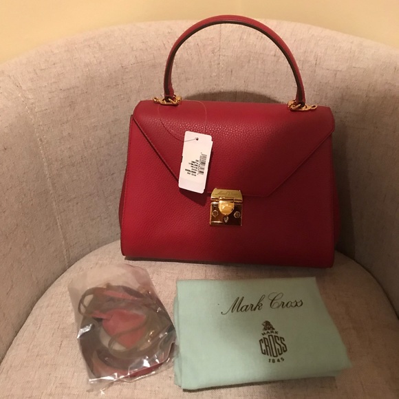 SOLD-Mark Cross Hadley leather satchel - Picture 6 of 6